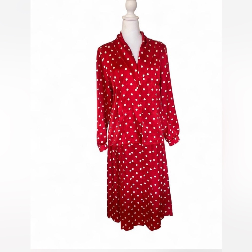 Red Polka Dot two piece Set